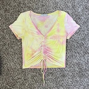 Tie dye cinched from top